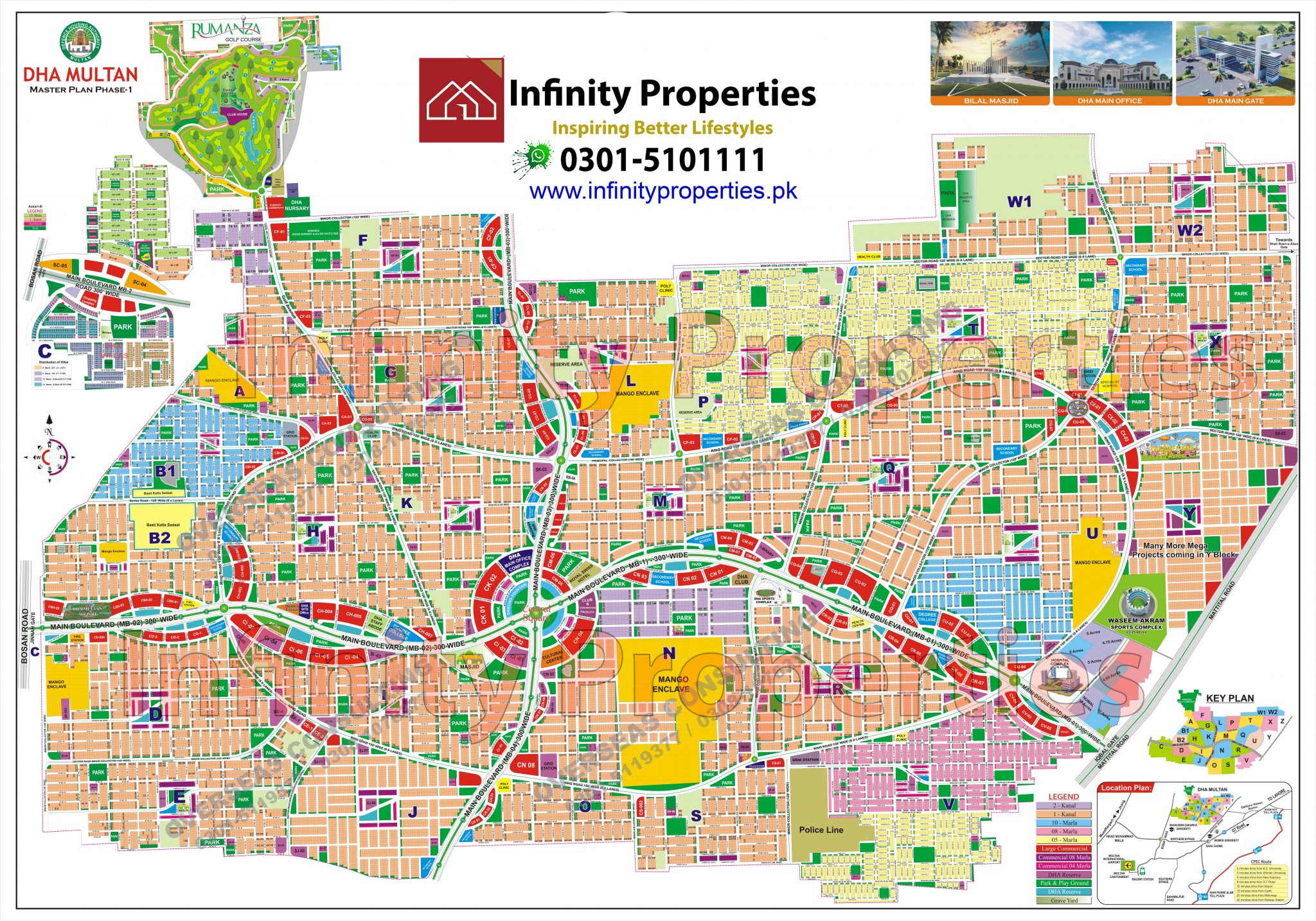 DHA Multan Latest Maps Infinity Properties